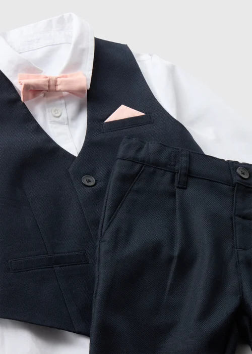 Boys Navy 4 Piece Formal Suit Set (1-7yrs) - 1-1.5 Yrs Image 2