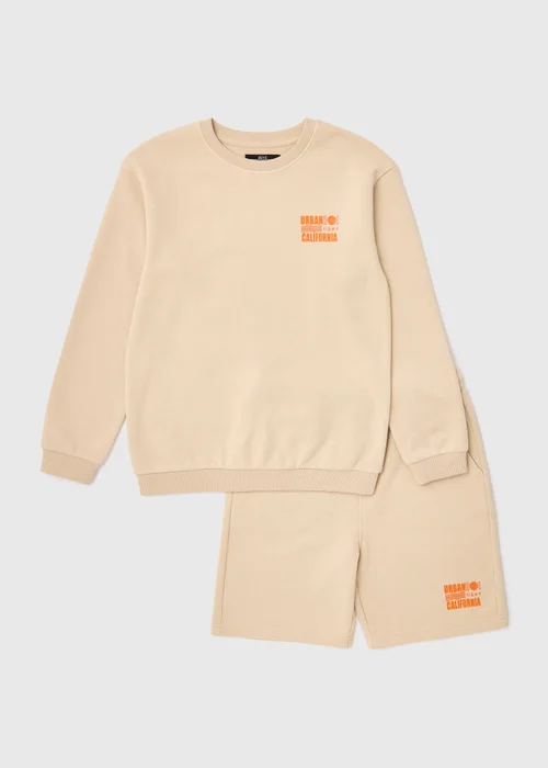 Boys Stone California Sweatshirt & Shorts Set (7-12yrs) - Age 7 Years Image 1