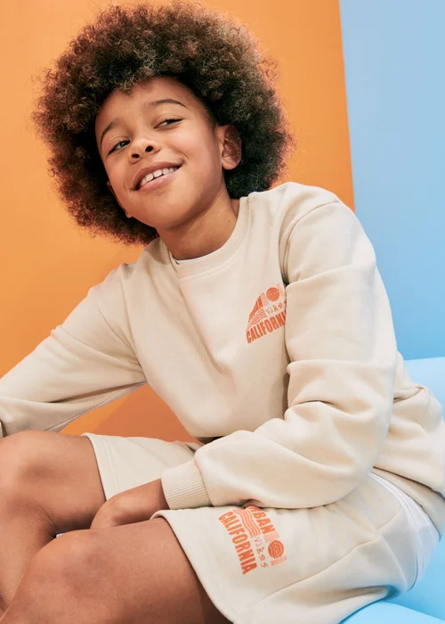 Boys Stone California Sweatshirt & Shorts Set (7-12yrs) - Age 7 Years Image 3