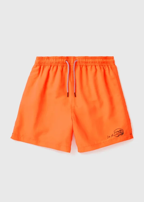 Boys Orange Swim Shorts (6-13yrs) - Age 6 - 7 Years Image 1