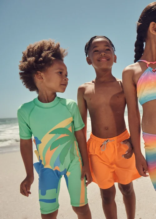 Boys Orange Swim Shorts (6-13yrs) - Age 6 - 7 Years Image 3