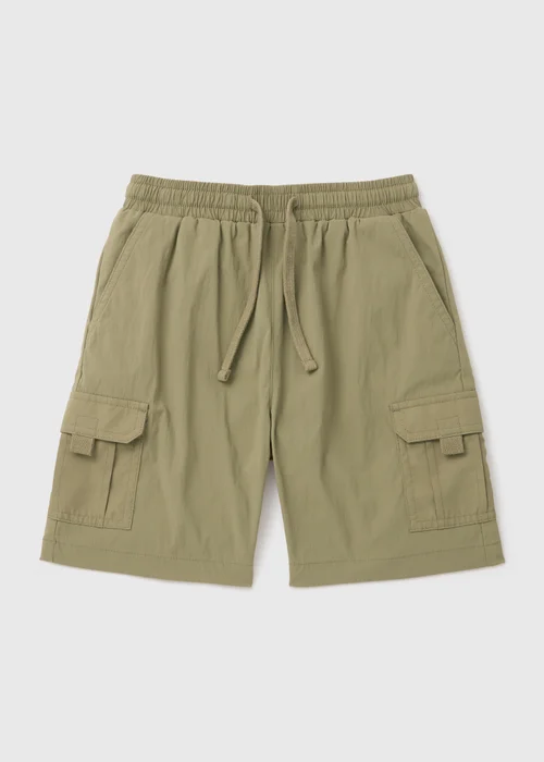 Boys Khaki Woven Cargo Shorts (7-13yrs) - 8 Yrs Image 1
