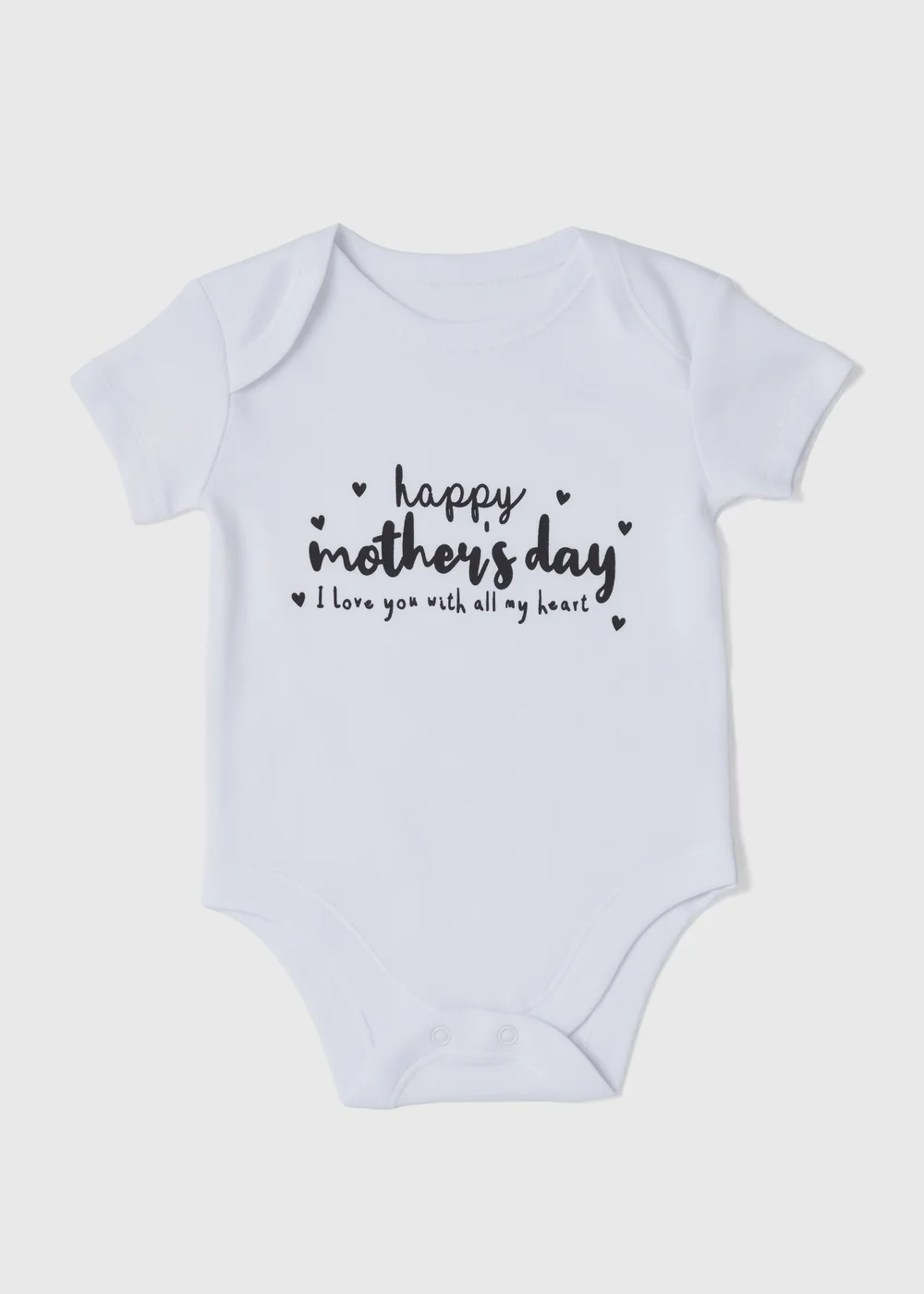 White Baby Mothers Day Bodysuit (Tiny Baby-12mths) - Tiny Baby Image 1