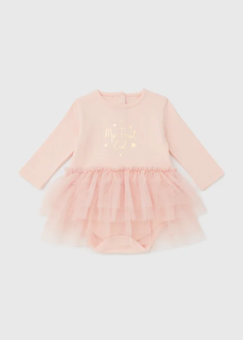 Girls Pink Eid Bodysuit (Tiny Baby-12mths) - Tiny Baby Image 1