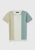 Boys Grey Colour Block Polo Shirt (7-13yrs) - Age 7 Years Image 1