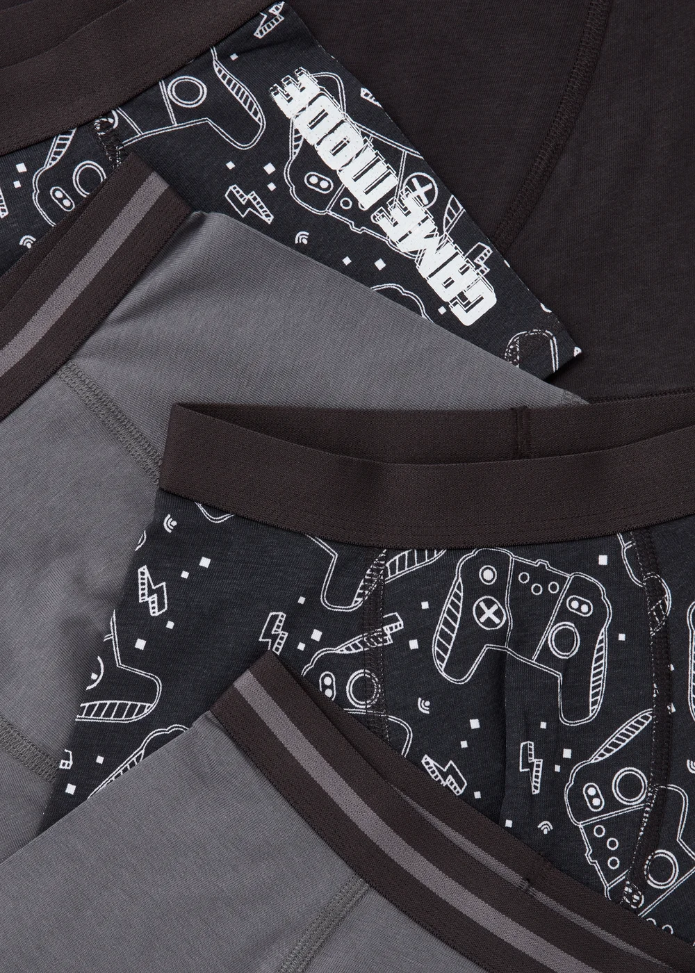 Boys 5 Pack Multicolour Gamer Print Trunks (2-13yrs) - Age 2 - 3 Years Image 2