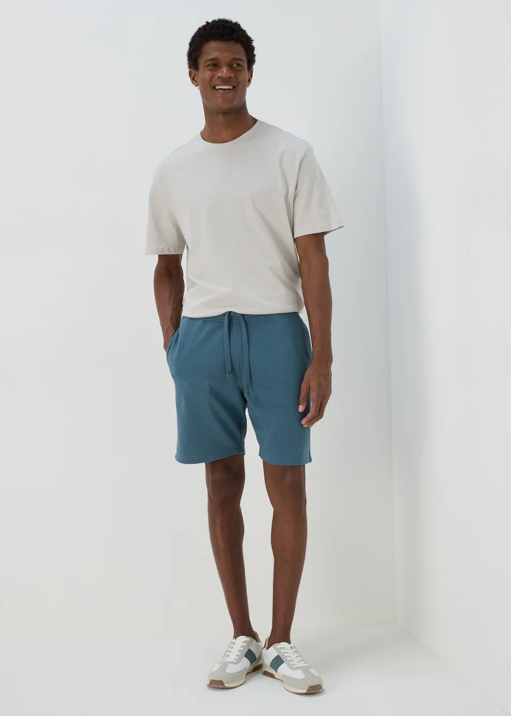 Blue Basic Jogger Shorts - XS Image 4