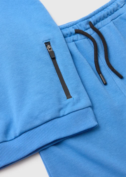 Boys Blue Sleeveless Hoodie & Shorts Set (7-12yrs) - Age 7 Years Image 2