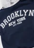 Boys Navy & Grey "Brooklyn" Slogan Hoodie (1-7yrs) - 1-1.5 Yrs Image 2