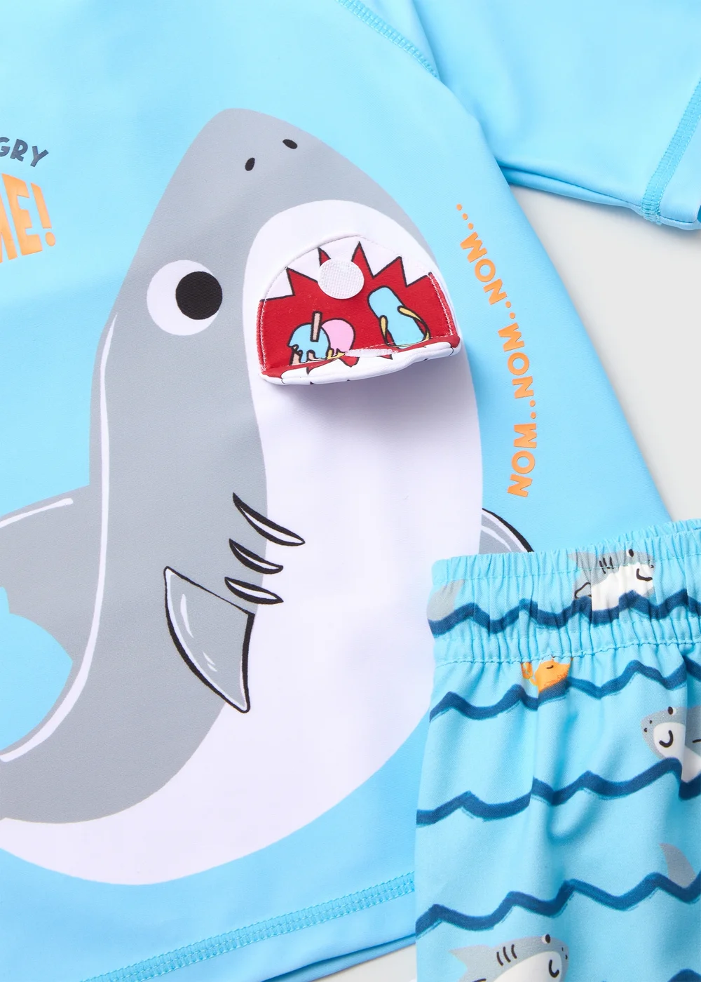 Boys Blue Shark Swim Set (1-7yrs) - 1-1.5 Yrs Image 2
