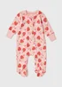 Baby Red Strawberry Zip Sleepsuit (Newborn-18mths) - Newborn Image 1