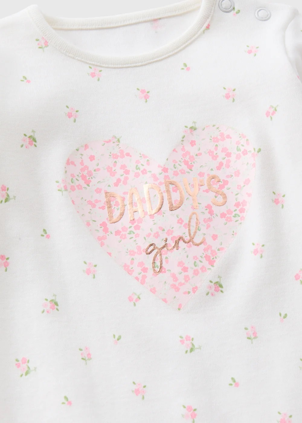 Baby Cream Daddy's Girl Sleepsuit (Tiny Baby-18mths) - Tiny Baby Image 2