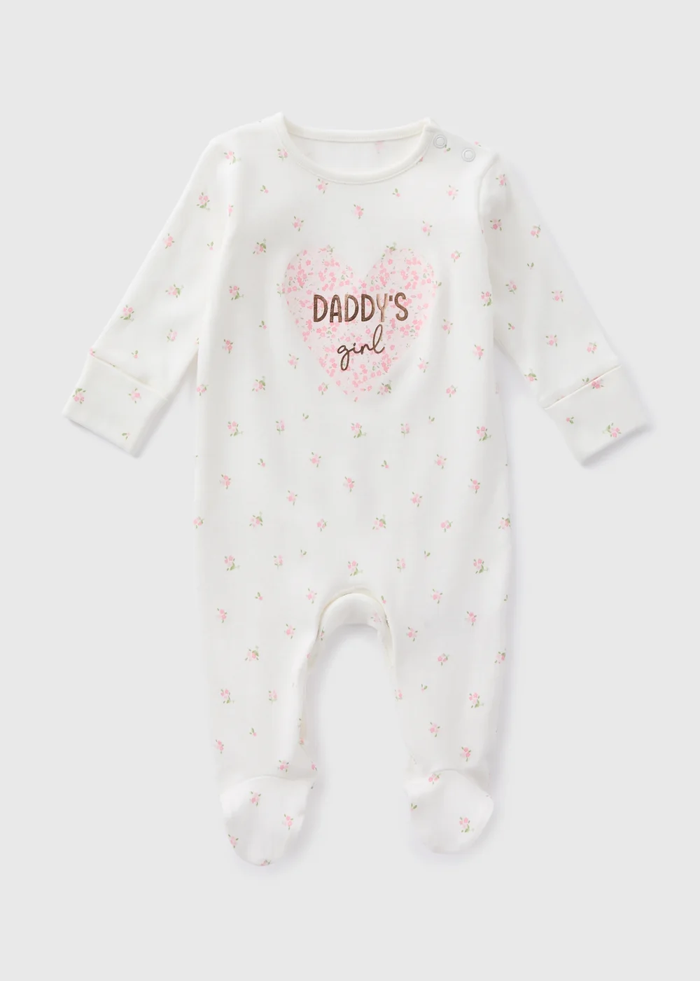 Baby Cream Daddy's Girl Sleepsuit (Tiny Baby-18mths) - Tiny Baby Image 1
