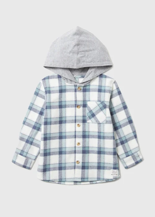 Boys Blue Check Hood Shacket (1-7yrs) - 1-1.5 Yrs Image 1
