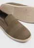 Khaki Textured Stripe Espadrille - Size 6 Image 2