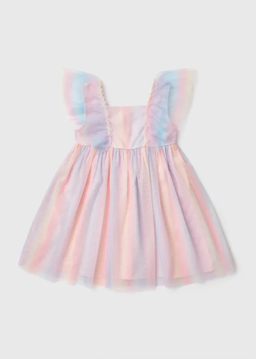 Girls Multicolour Tie Dye Mesh Dress (1-7yrs) - 2-3 Yrs Image 1