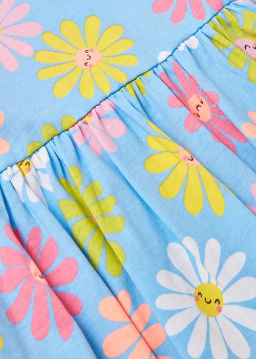 Girls Blue Daisy Dress (1-7yrs) - 1-1.5 Yrs Image 2
