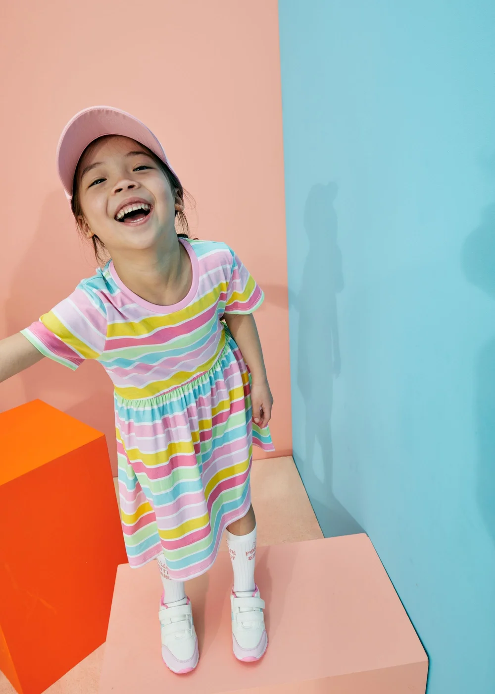Girls Multicoloured Stripe Dress (1-7yrs) - 1-1.5 Yrs Image 3