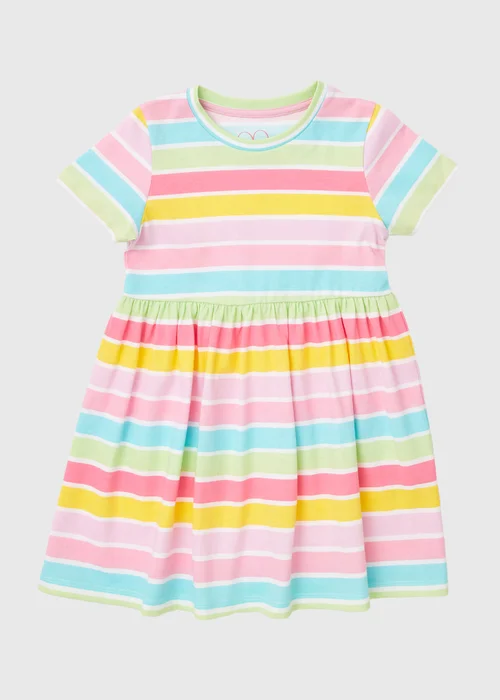 Girls Multicoloured Stripe Dress (1-7yrs) - 1-1.5 Yrs Image 1