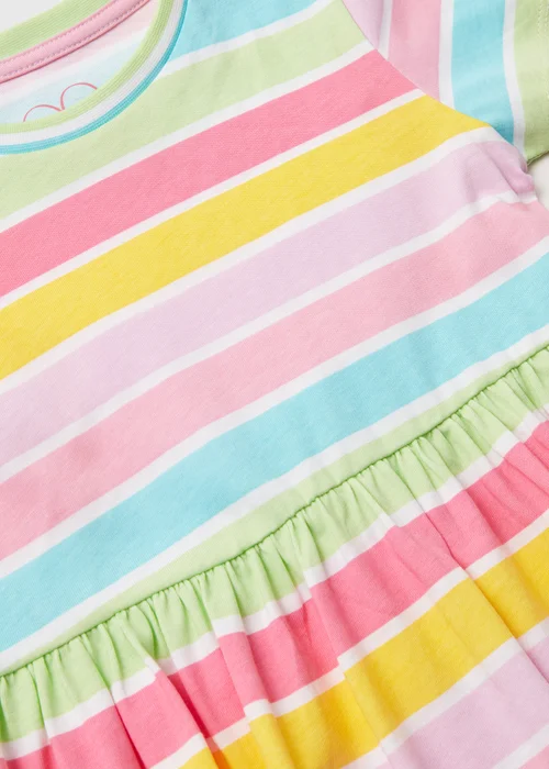 Girls Multicoloured Stripe Dress (1-7yrs) - 1-1.5 Yrs Image 2