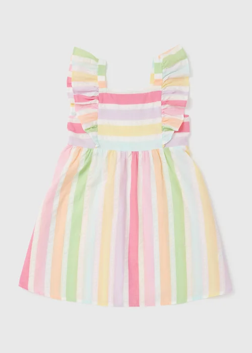 Girls Multicoloured Stripe Woven Dress (1-7yrs) - 1-1.5 Yrs Image 1