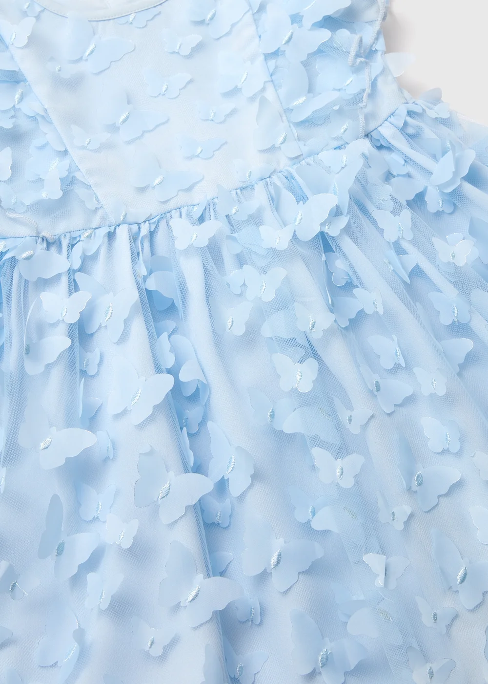 Blue 3D Butterfly Dress for Girls (1-7yrs) - 1-1.5 Yrs Image 2