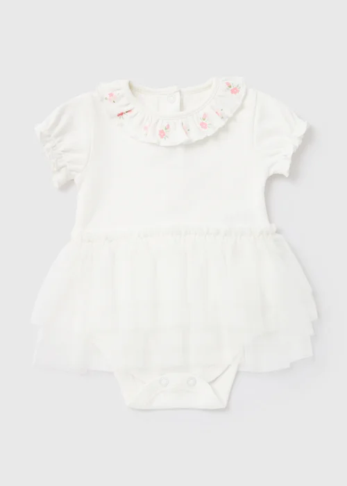 Baby Cream Tuttu Bodysuit (Newborn-18mths) - 0-3 months Image 1