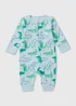 Baby Blue Crocodile Print Sleepsuit (Newborn-18mths) - Newborn Image 1
