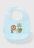 Baby Blue Lion Print Silicone Bib - One Size Image 1