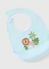 Baby Blue Lion Print Silicone Bib - One Size Image 2