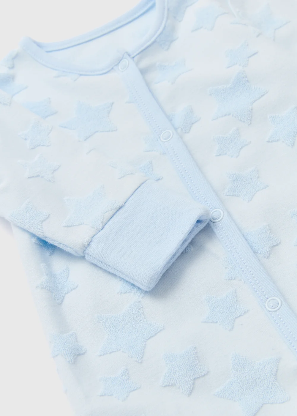 Baby Blue Star Embroidered Sleepsuit (Newborn-18mths) - Newborn Image 2