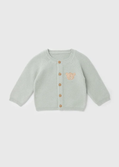 Baby Sage Bear Cardigan (0-12mths) - 0-3 months Image 1