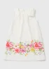 Girls Cream Floral Ponte Dress (1-7yrs) - 1-1.5 Yrs Image 1