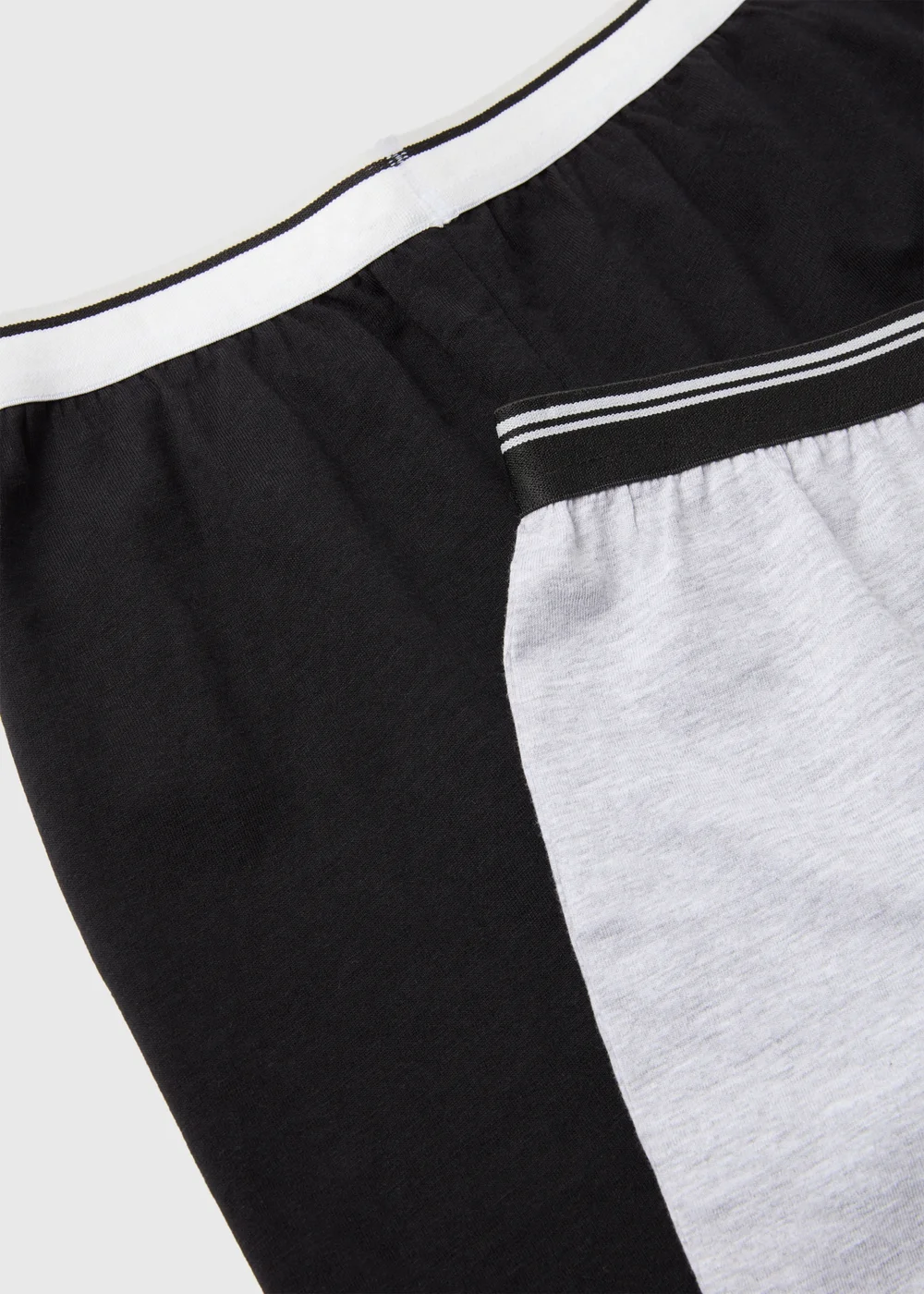 Boys 2 Pack Black & Grey Jersey Pyjama Shorts (4-12yrs) - Age 4 Years Image 2