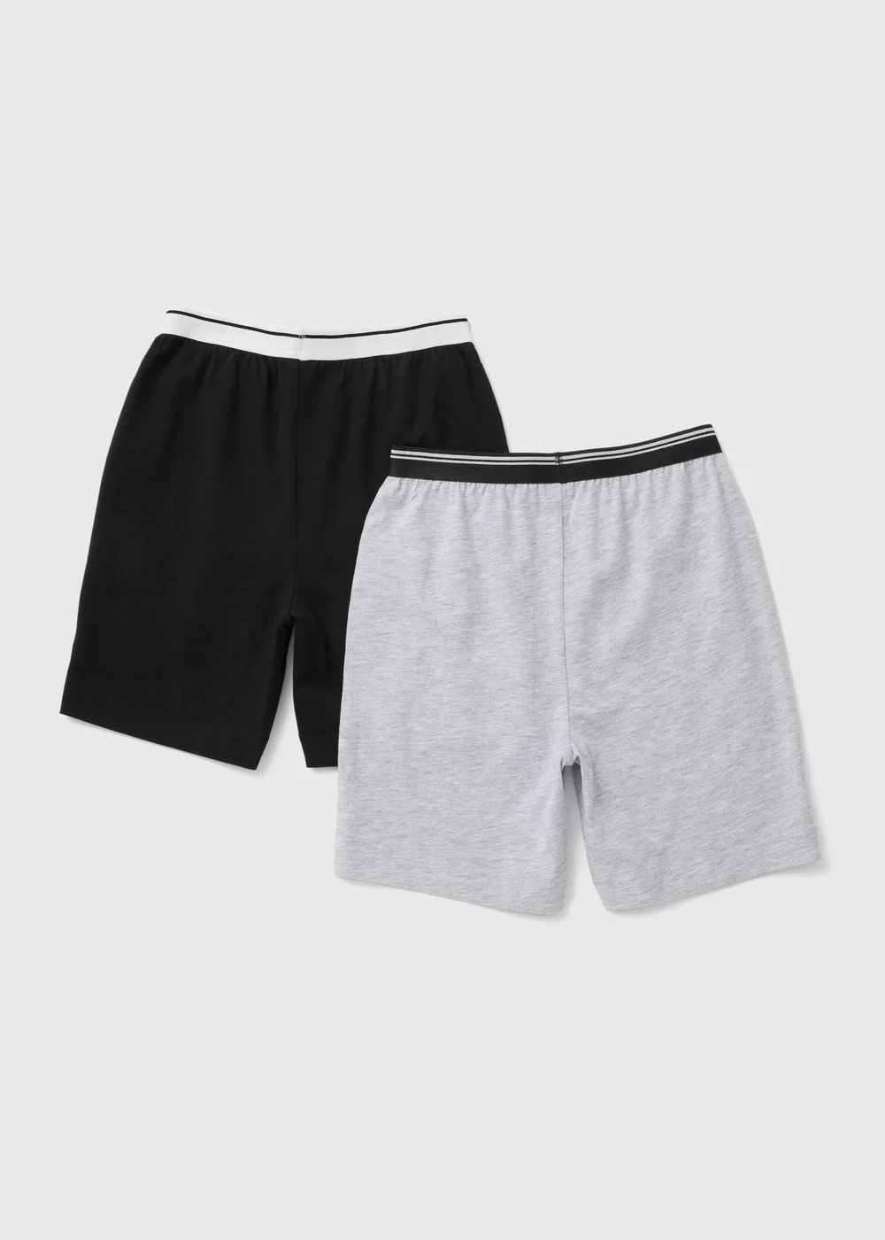 Boys 2 Pack Black & Grey Jersey Pyjama Shorts (4-12yrs) - Age 4 Years Image 1