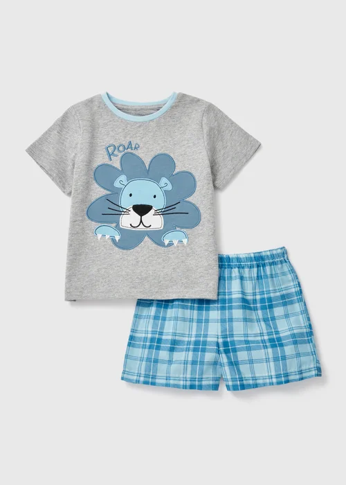 Boys Blue Lion Pyjama Set (9mths-5yrs) - Age 9 - 12 Months Image 1