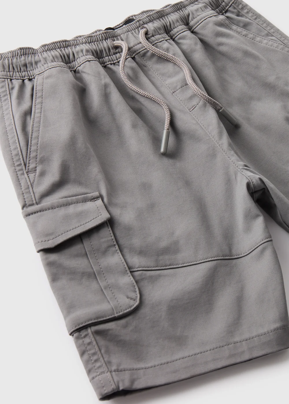 Boys Grey Twill Cargo Shorts (7-13yrs) - 8 Yrs Image 2