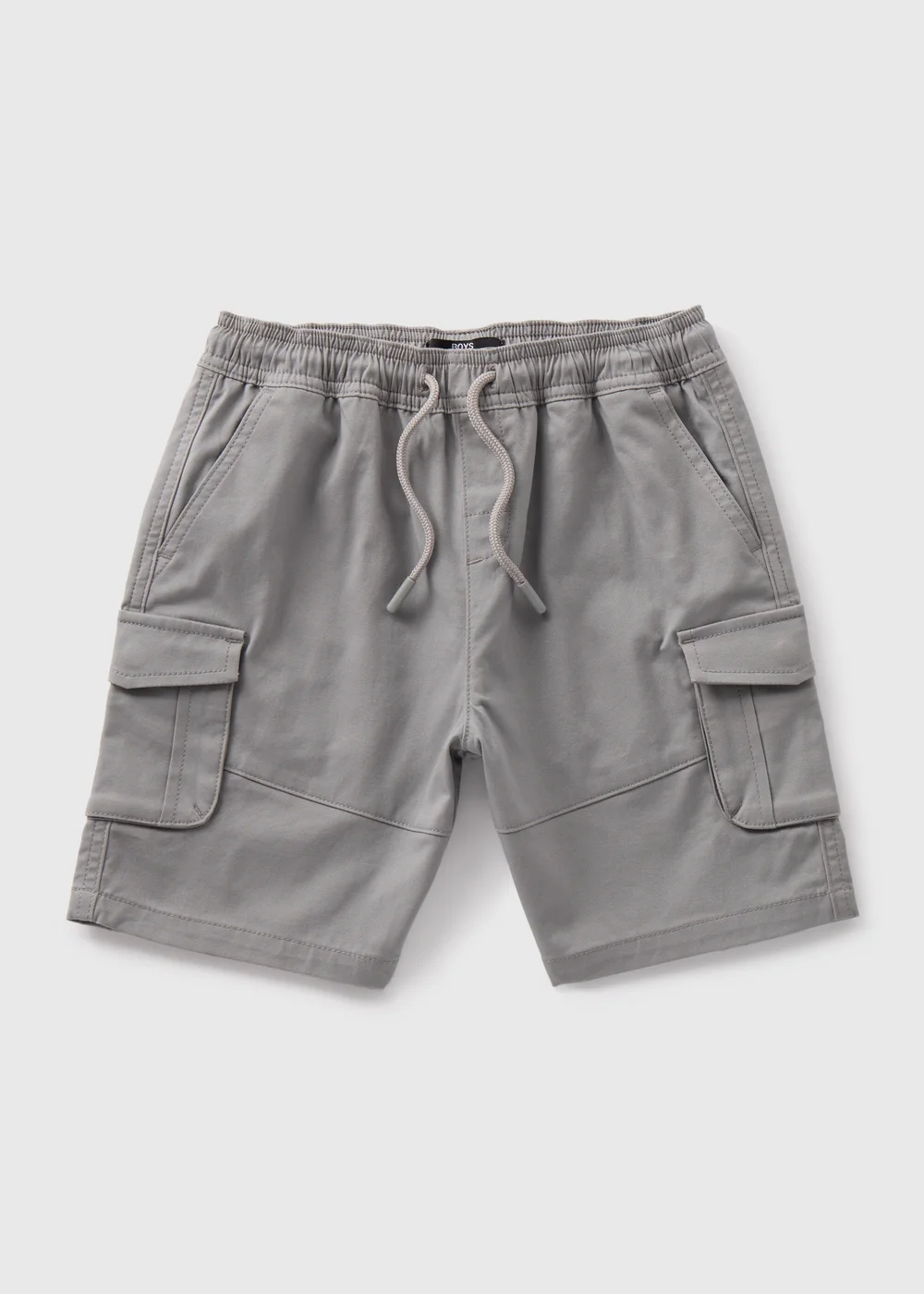 Boys Grey Twill Cargo Shorts (7-13yrs) - 8 Yrs Image 1