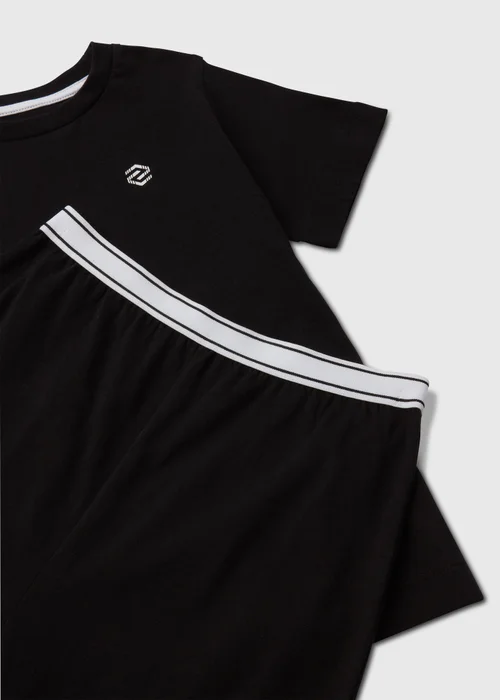Boys Black Print Short Pyjamas Set (4-13yrs) - Age 7 Years Image 2
