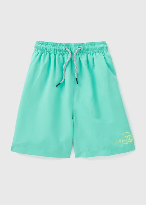 Boys Green Swim Shorts (6-13yrs) - Age 6 - 7 Years Image 1