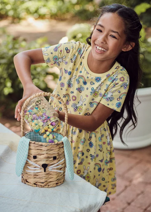 Girls Yellow Bunny Dress (1-7yrs) - 1-1.5 Yrs Image 3