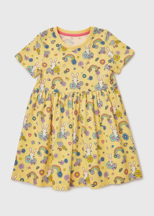 Girls Yellow Bunny Dress (1-7yrs) - 1-1.5 Yrs Image 1