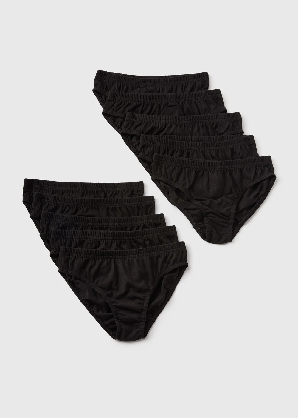 Boys 10 Pack Black Briefs (2-13yrs) - 2-3 Yrs Image 1