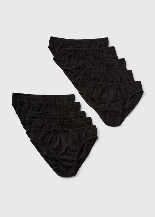 Boys 10 Pack Black Briefs (2-13yrs) - 2-3 Yrs Image 1