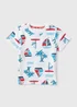 Boys White Boat Print T-Shirt (1-7yrs) - 1 to 1 half years Image 1