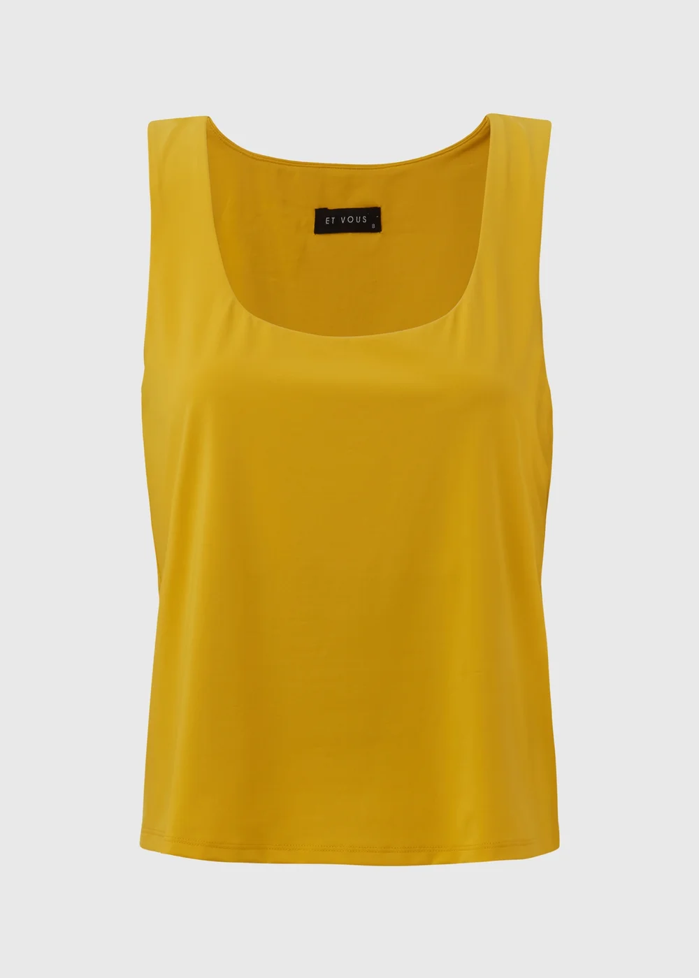 Et Vous Yellow Double Layer Vest Top - Size 8 Image 5