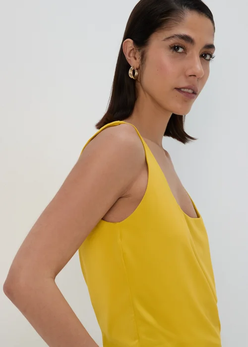Et Vous Yellow Double Layer Vest Top - Size 8 Image 3