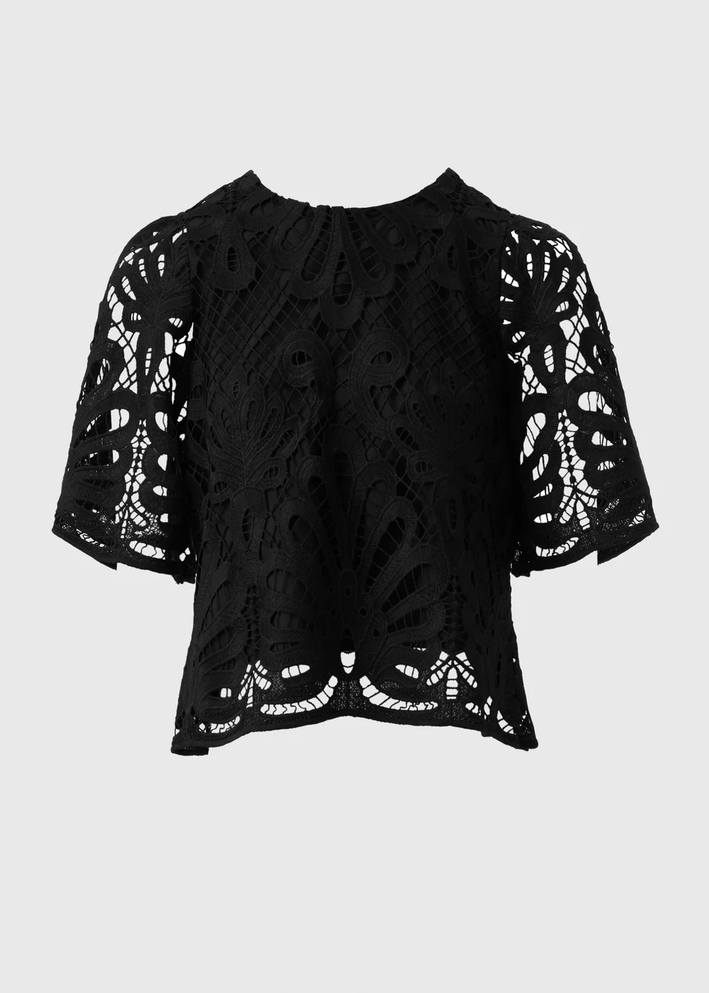Et Vous Black Lace Box Top - Size 8 Image 5