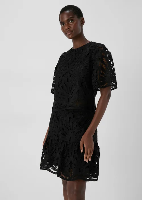 Et Vous Black Lace Box Top - Size 8 Image 1