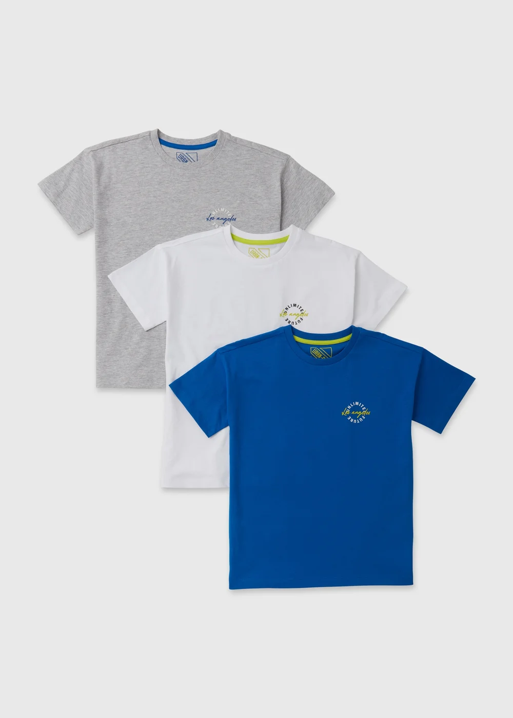 Boys 3 Pack Multicolour T-Shirts (7-13yrs) - Age 7 Years Image 1